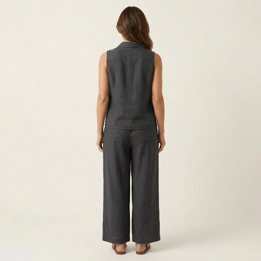 Honorata | Conjunto de Top Cruzado y Pantalón Ancho