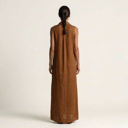 Ruperta | Vestido Largo con Capucha y Botones