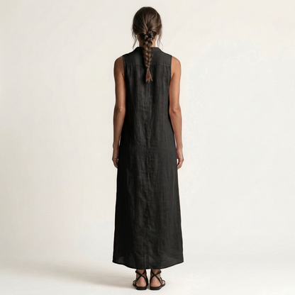 Ruperta | Vestido Largo con Capucha y Botones