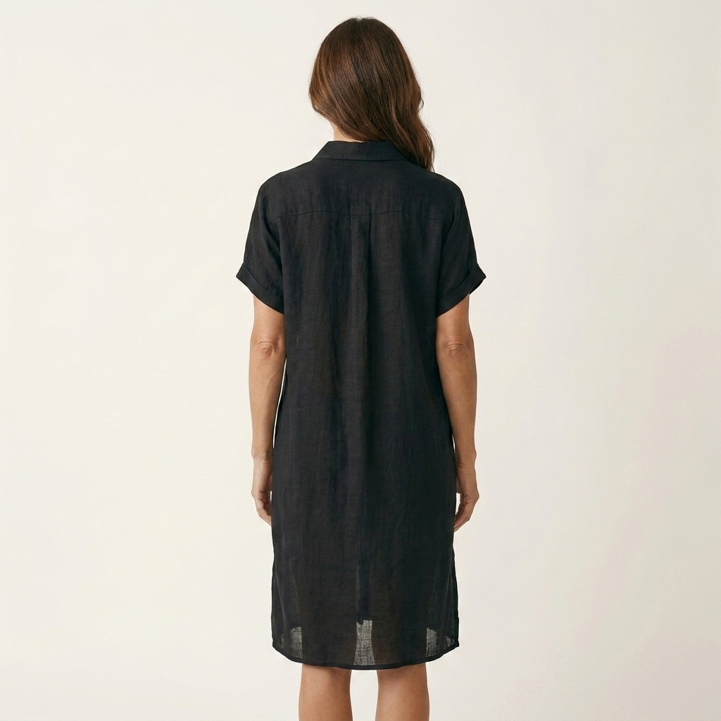 Flor-Irina | Vestido Camisero Midi de Lino