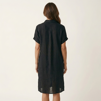 Flor-Irina | Vestido Camisero Midi de Lino