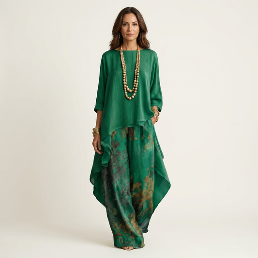 Carola | Conjunto de Túnica y Pantalón Floral