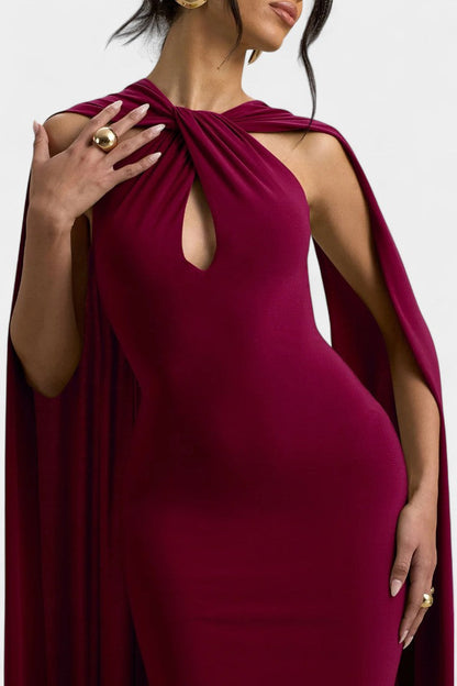 Faffienia | Vestido Maxi con Escote Halter y Corte en Forma de Llave