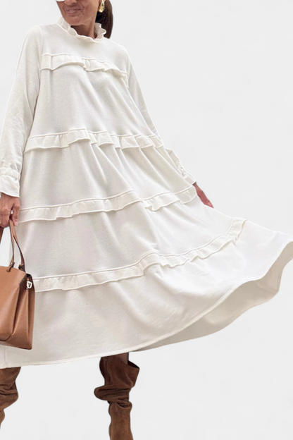 Jada | Vestido Sudadera con Volantes y Silueta Casual-Chic