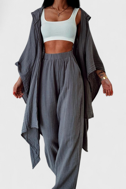 Henley | Conjunto Casual de Dos Piezas con Cárdigan