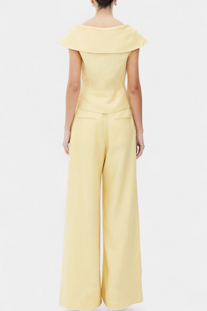 Tecla | Conjunto Top Asimétrico y Pantalón Palazzo