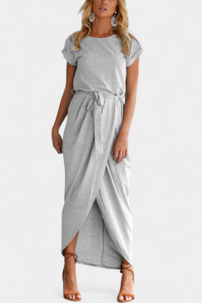 Clarissa | Vestido Midi Envolvente con Abertura Lateral