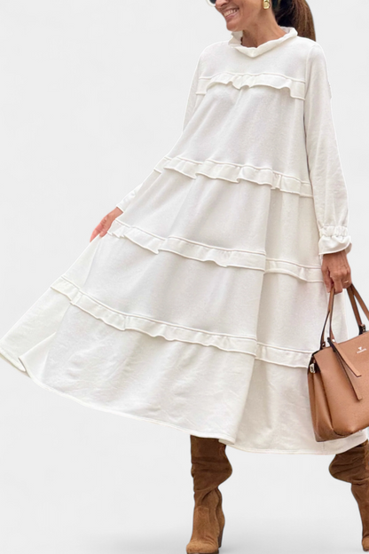 Jada | Vestido Sudadera con Volantes y Silueta Casual-Chic
