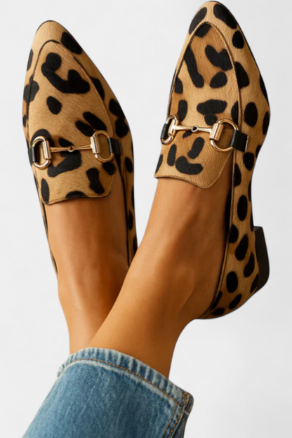 Lillian | Mocasín Estampado con Hebilla Metálica