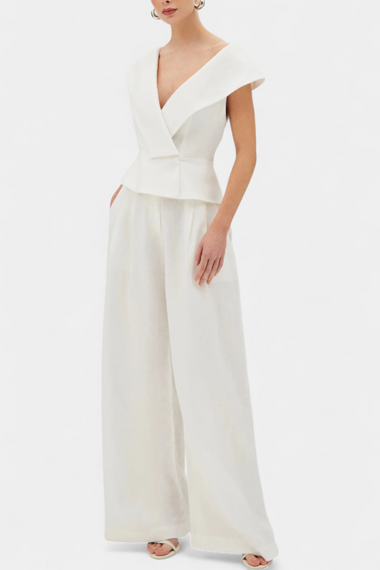 Tecla | Conjunto Top Asimétrico y Pantalón Palazzo