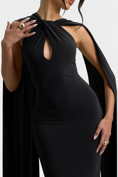 Faffienia | Vestido Maxi con Escote Halter y Corte en Forma de Llave