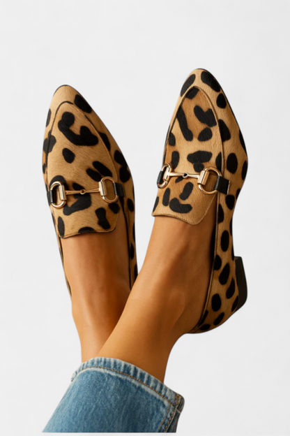 Lillian | Mocasín Estampado con Hebilla Metálica