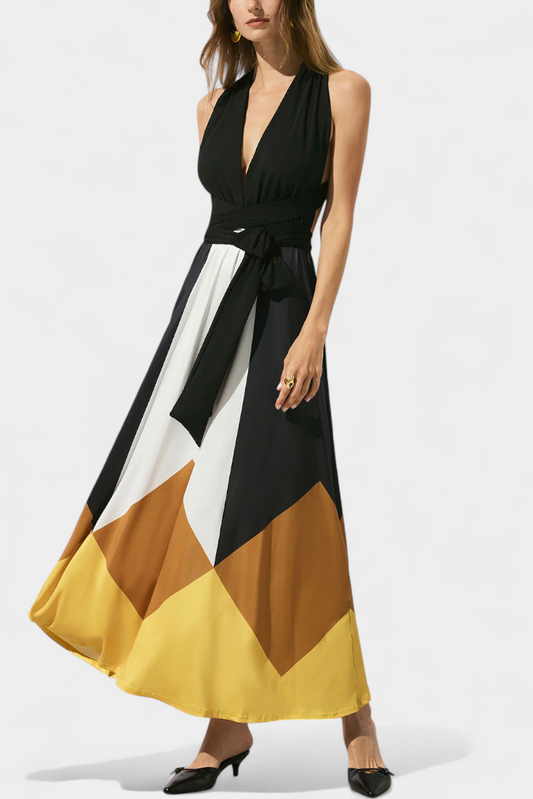 Nava | Vestido Largo Polimórfico con Espalda Abierta y Silueta Versátil