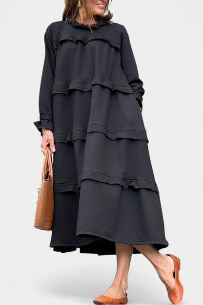 Jada | Vestido Sudadera con Volantes y Silueta Casual-Chic