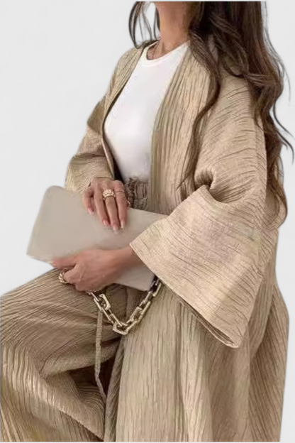 Alexandra | Conjunto Relajado de Dos Piezas con Kimono Largo