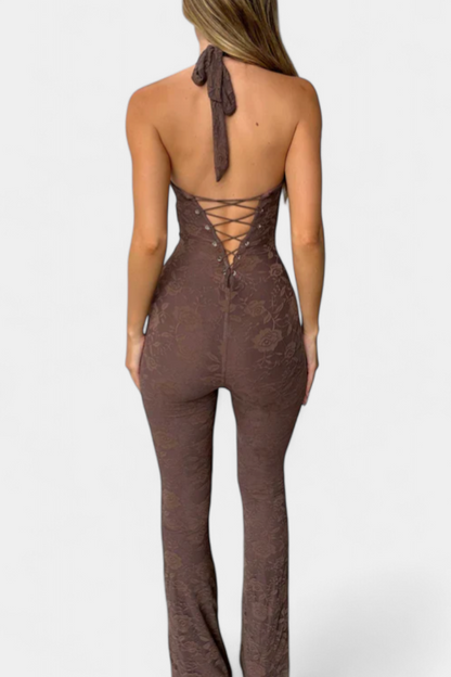 Kendra | Mono Halter de Encaje con Espalda Ajustable