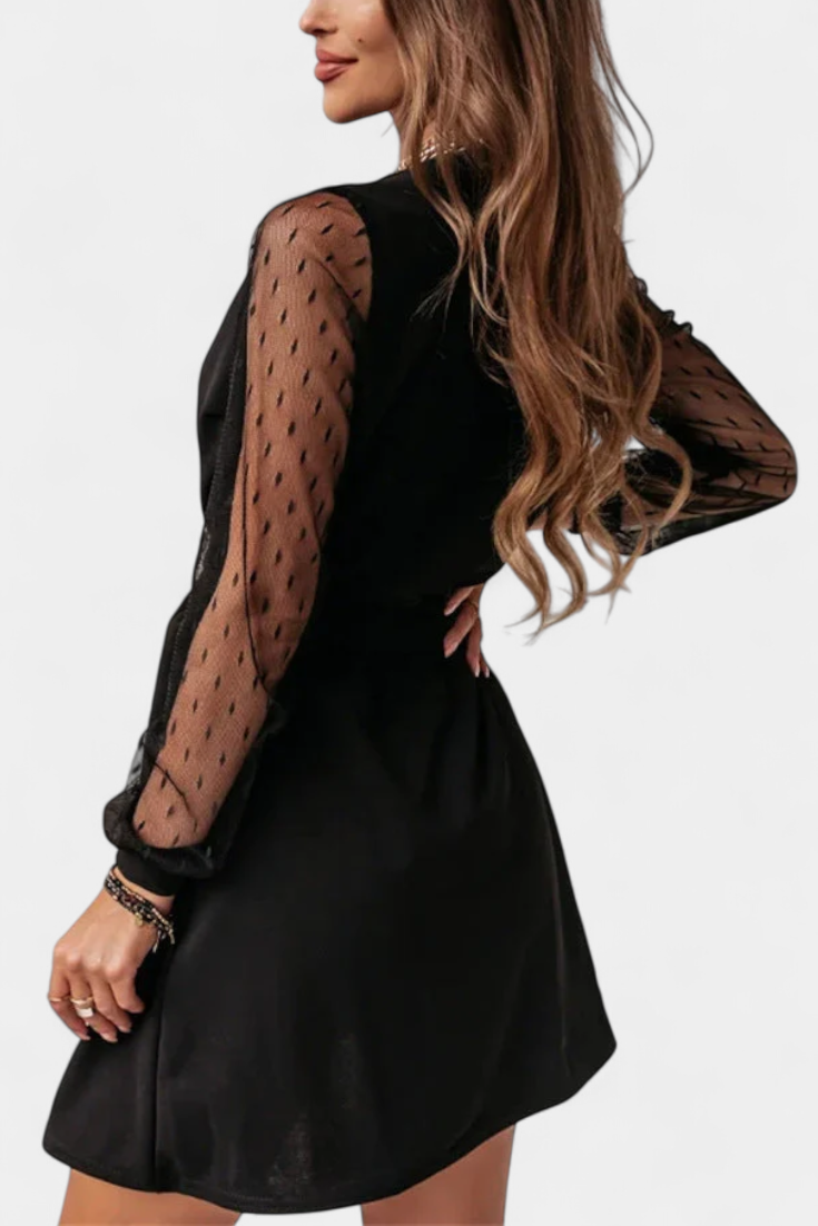 Calandra | Vestido Mini Elegante con Escote Sofisticado y Silueta Favorecedora