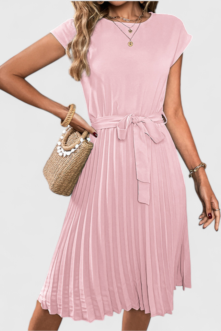 Luxie | Vestido Midi Elegante de Tejido Ligero y Corte Fluido