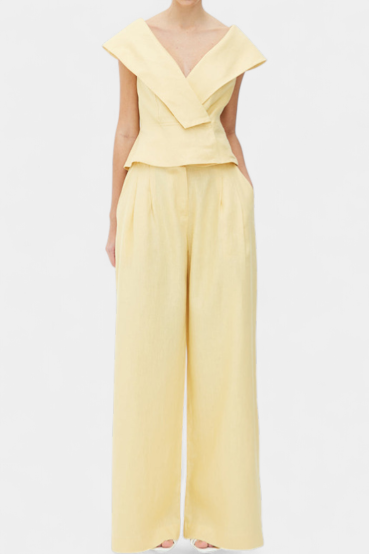 Tecla | Conjunto Top Asimétrico y Pantalón Palazzo