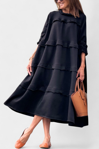 Jada | Vestido Sudadera con Volantes y Silueta Casual-Chic