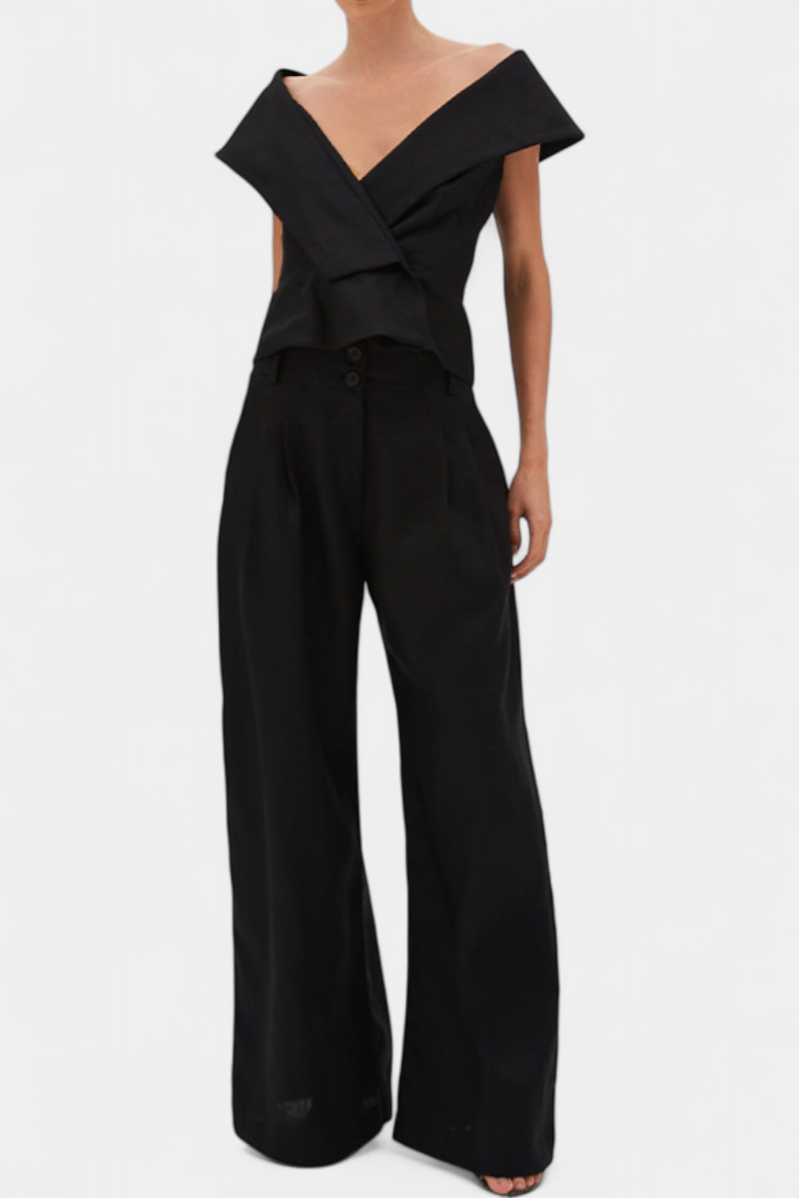 Tecla | Conjunto Top Asimétrico y Pantalón Palazzo