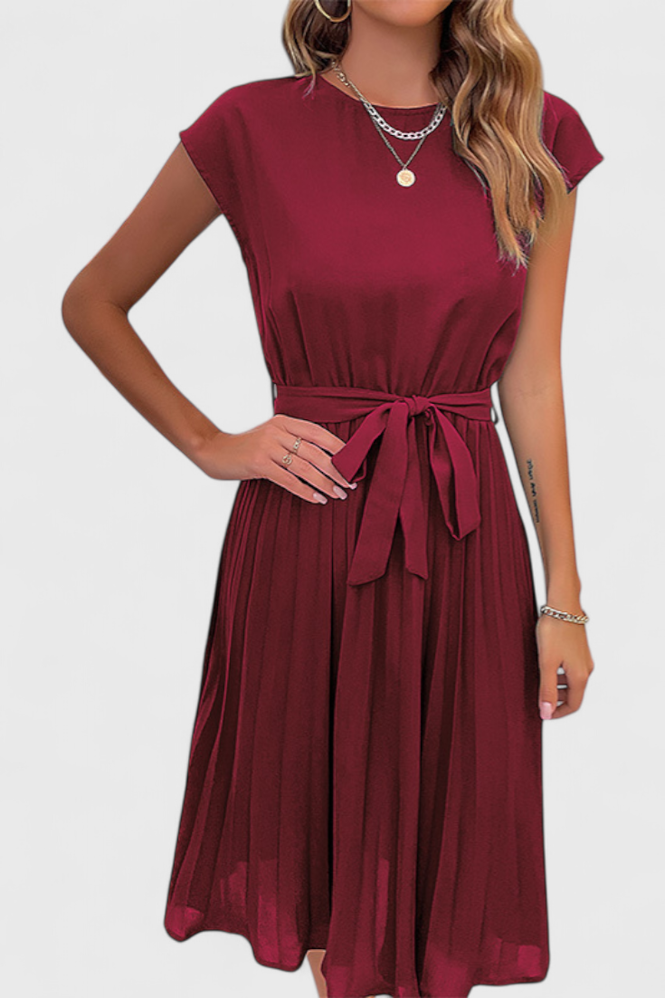 Luxie | Vestido Midi Elegante de Tejido Ligero y Corte Fluido