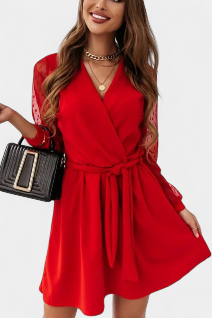 Calandra | Vestido Mini Elegante con Escote Sofisticado y Silueta Favorecedora