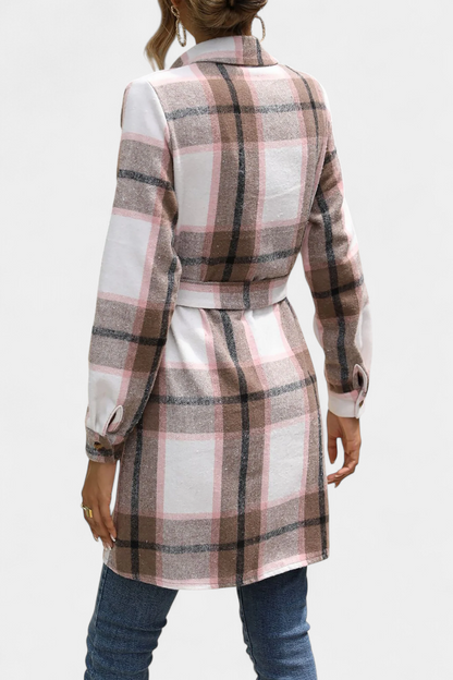 Masia | Vestido Camisero Mini de Cuadros con Cinturón
