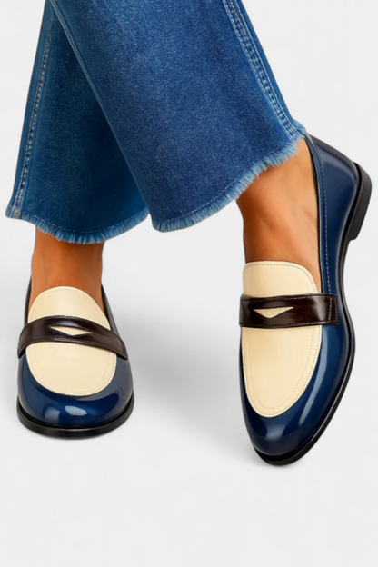 Odalys | Mocasines Bicolor de Estilo Atemporal