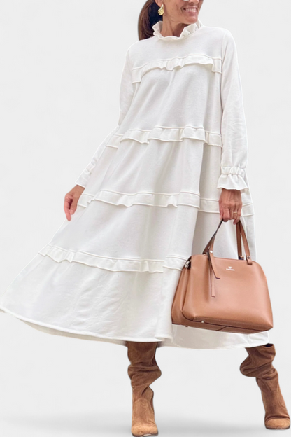 Jada | Vestido Sudadera con Volantes y Silueta Casual-Chic