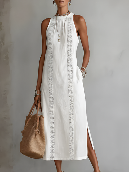 Gala | Vestido Midi con Cuello Mao