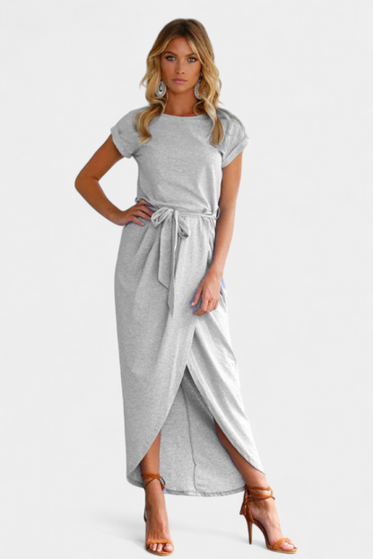 Clarissa | Vestido Midi Envolvente con Abertura Lateral