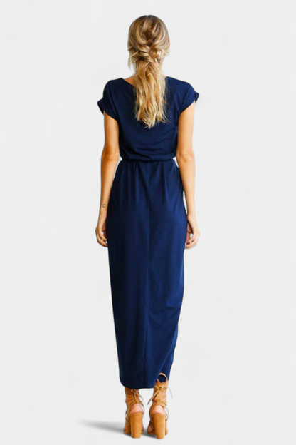 Clarissa | Vestido Midi Envolvente con Abertura Lateral