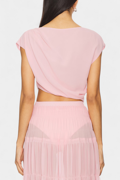 Nalia | Falda de Chifón con Cintura Elástica y Capas Vaporosas