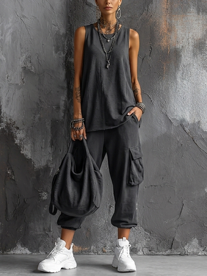 Ana-Ema | Conjunto Casual con Bolsillos