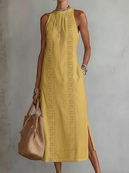 Gala | Vestido Midi con Cuello Mao