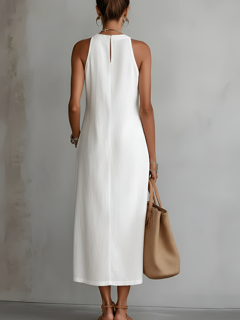 Gala | Vestido Midi con Cuello Mao