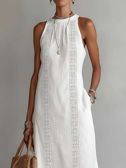 Gala | Vestido Midi con Cuello Mao