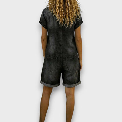 Ángeles | Conjunto vaquero camisa y short casual