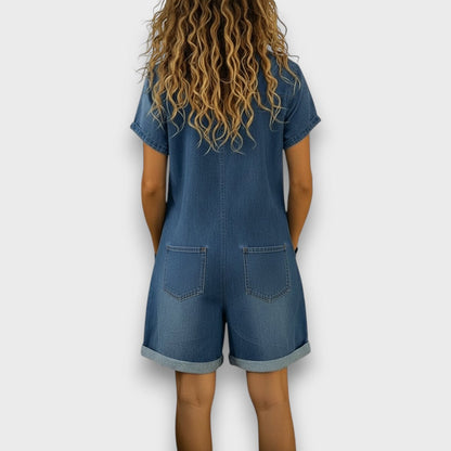 Ángeles | Conjunto vaquero camisa y short casual