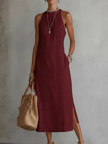 Gala | Vestido Midi con Cuello Mao