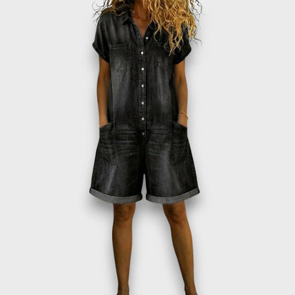 Ángeles | Conjunto vaquero camisa y short casual