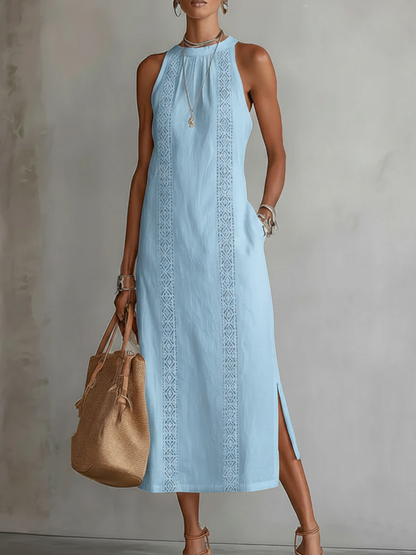 Gala | Vestido Midi con Cuello Mao