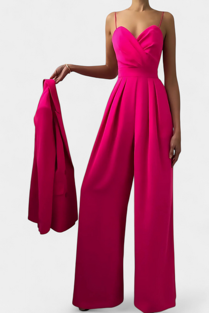 Romily | Mono Sexy con Tirantes y Pierna Ancha Elegante