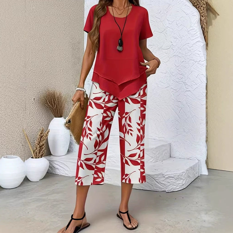 Mónica | Conjunto de Túnica y Pantalón Fluido